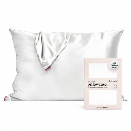 Kitsch Satin Pillowcase Standard - Ivory