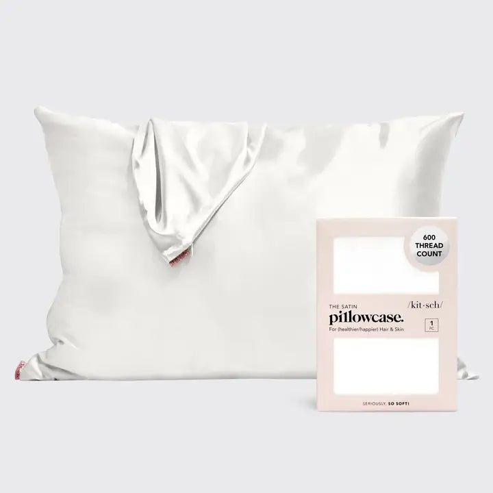 Kitsch Satin Pillowcase Standard - Ivory