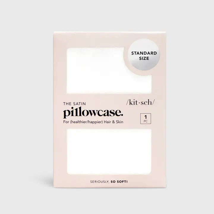 Kitsch Satin Pillowcase Standard - Ivory