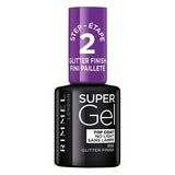 Rimmel Super Gel Nail Polish 002 Glitter Finish Top Coat