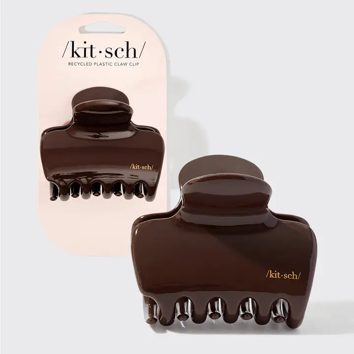 Kitsch Recycled Plastic Puffy Cloud Clip 1pc - Chocolate