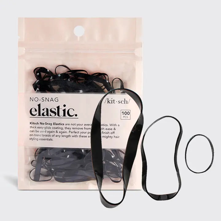 Kitsch No-Snag Elastics (100pc) - Black