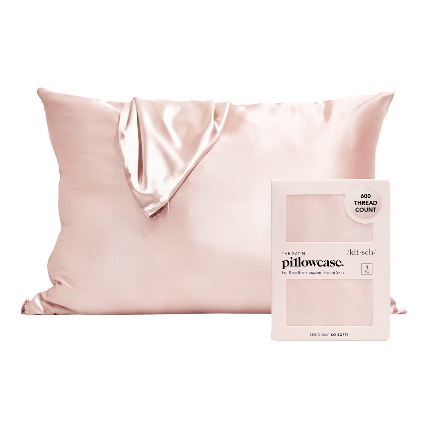 Kitsch Satin Pillowcase Standard - Blush