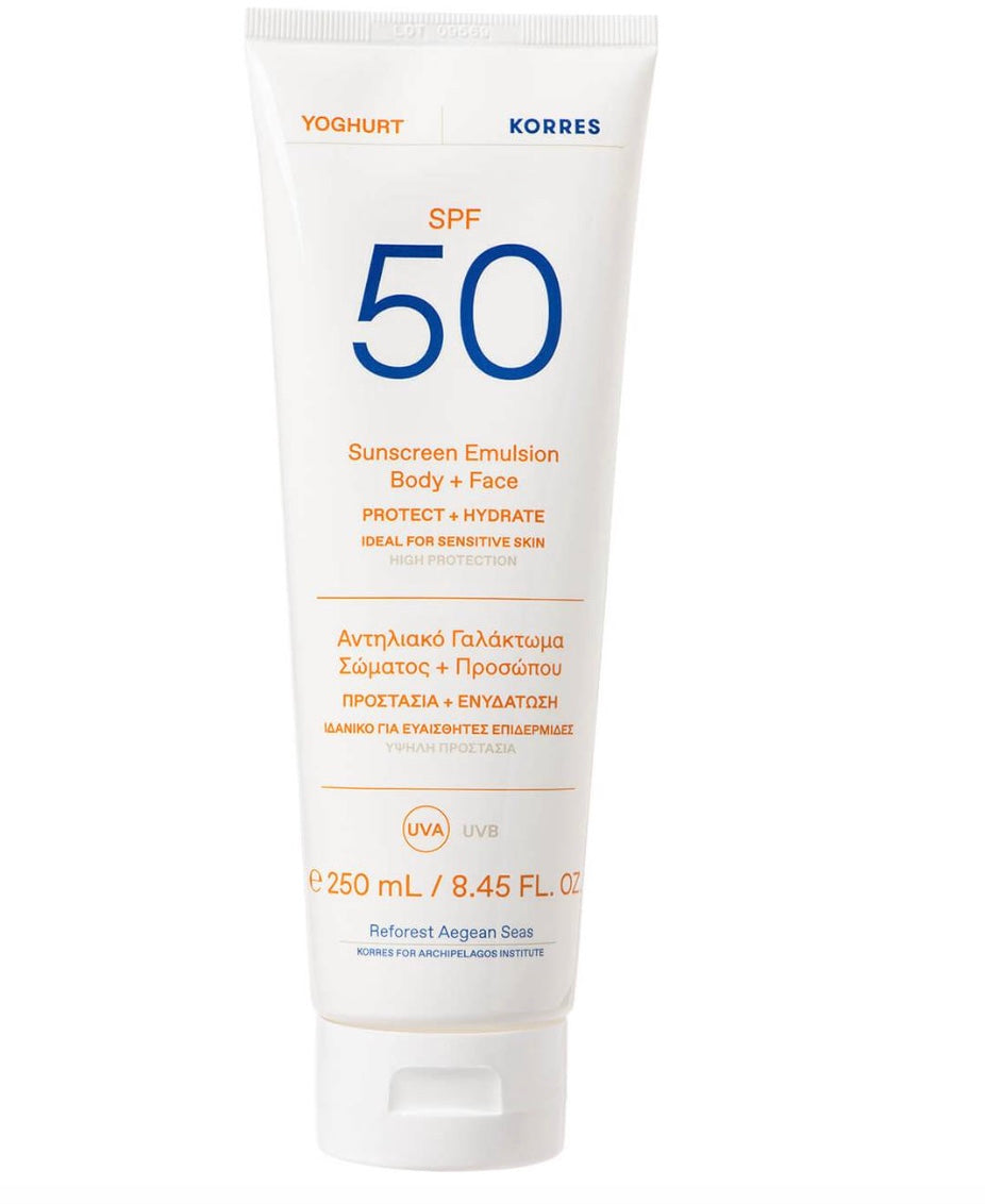 KORRES Yoghurt Sunscreen Emulsion Body + Face SPF50 250ml