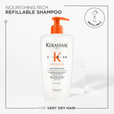 Kérastase Nutritive Bain Satin Riche Shampoo Refillable Bottle for Very Dry Hair 500ml