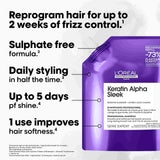 L’Oréal Keratin Alpha Sleek Refill Pouch 1000ml