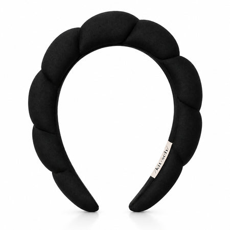 Kitsch Recycled Fabric Puffy Headband 1pc- Black