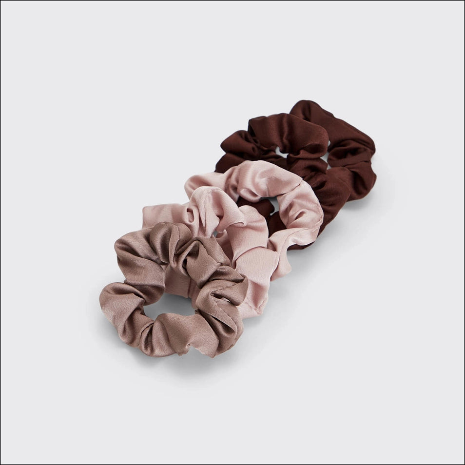 Kitsch Satin Sleep Scrunchies 5pc - Cameo