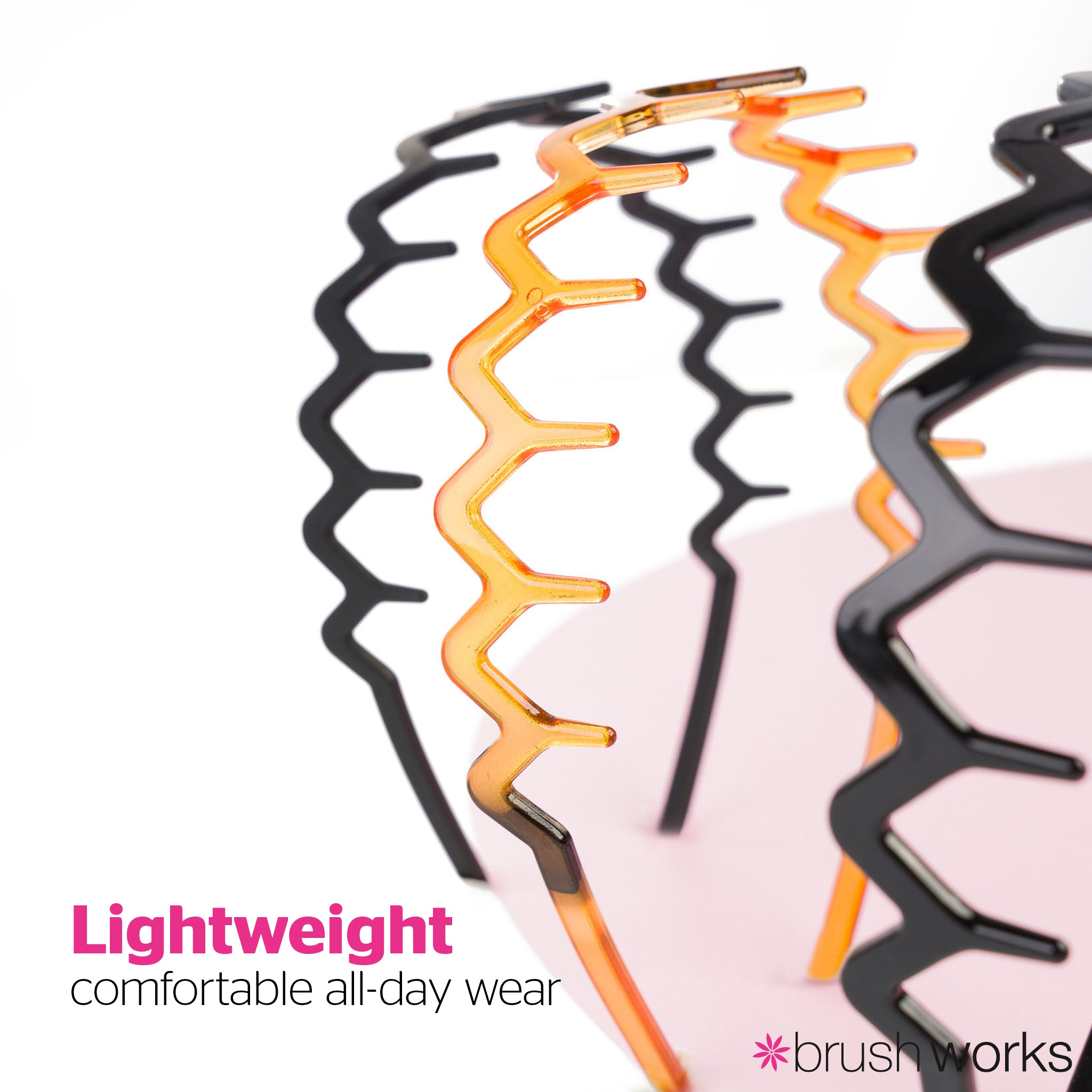 Brushworks Zig Zag Headbands 3 Pack