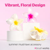 Brushworks Tropical Flower Claw Clips 3 pack