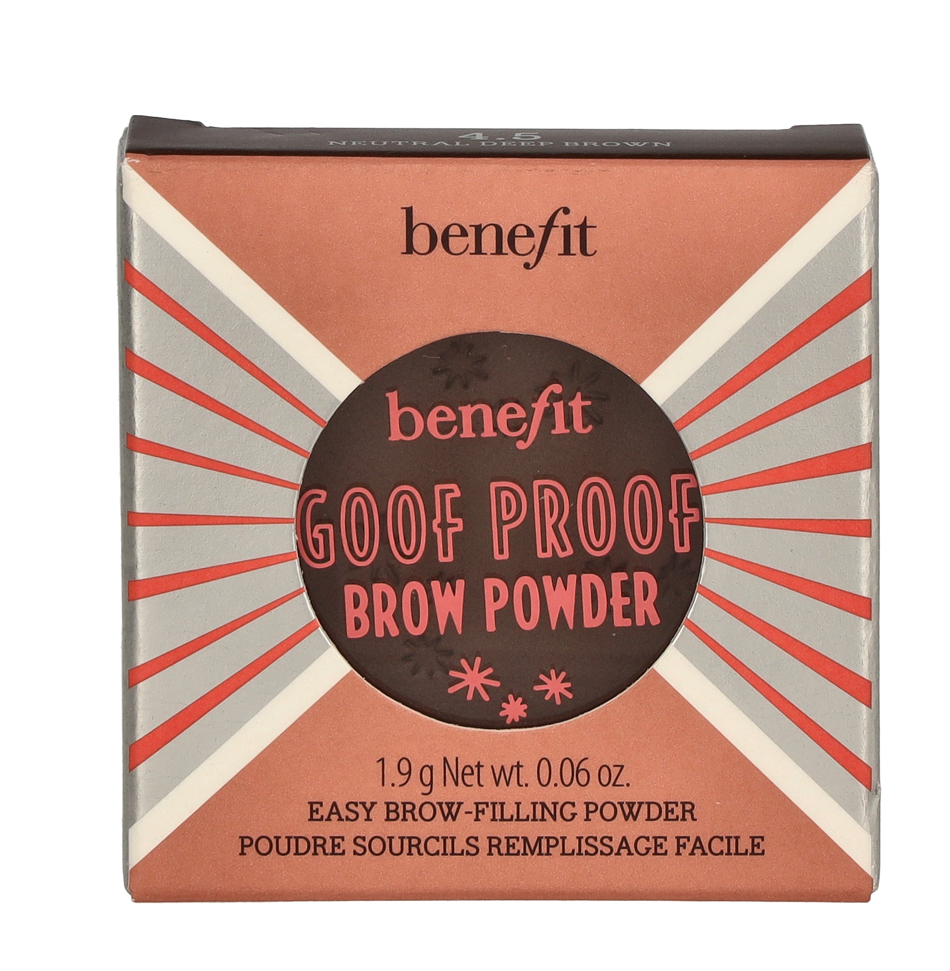 Benefit Goof Proof Brow Powder #4.5 Neutral Deep Brown 1.9g