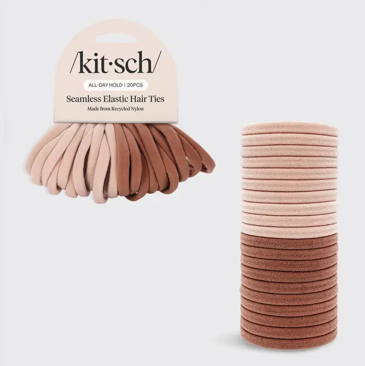 Kitsch Eco-Friendly Nylon Elastics 20pc Set - Blush