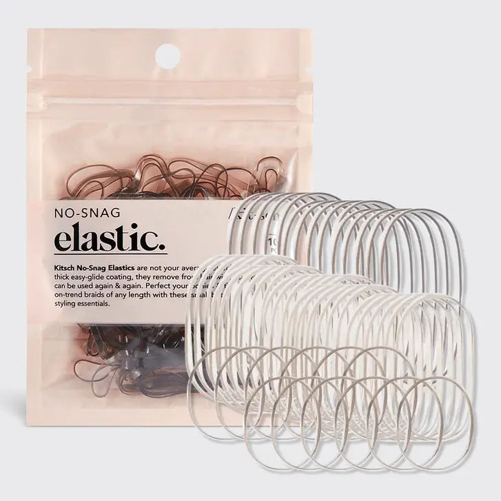 Kitsch No-Snag Elastics (100pc) - Brown