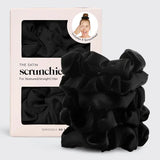 Kitsch Satin Sleep Scrunchies 5pc - Black