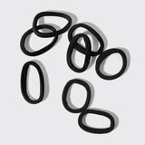 Kitsch Recycled Seamless Hair Elastics 8pc Set - Black