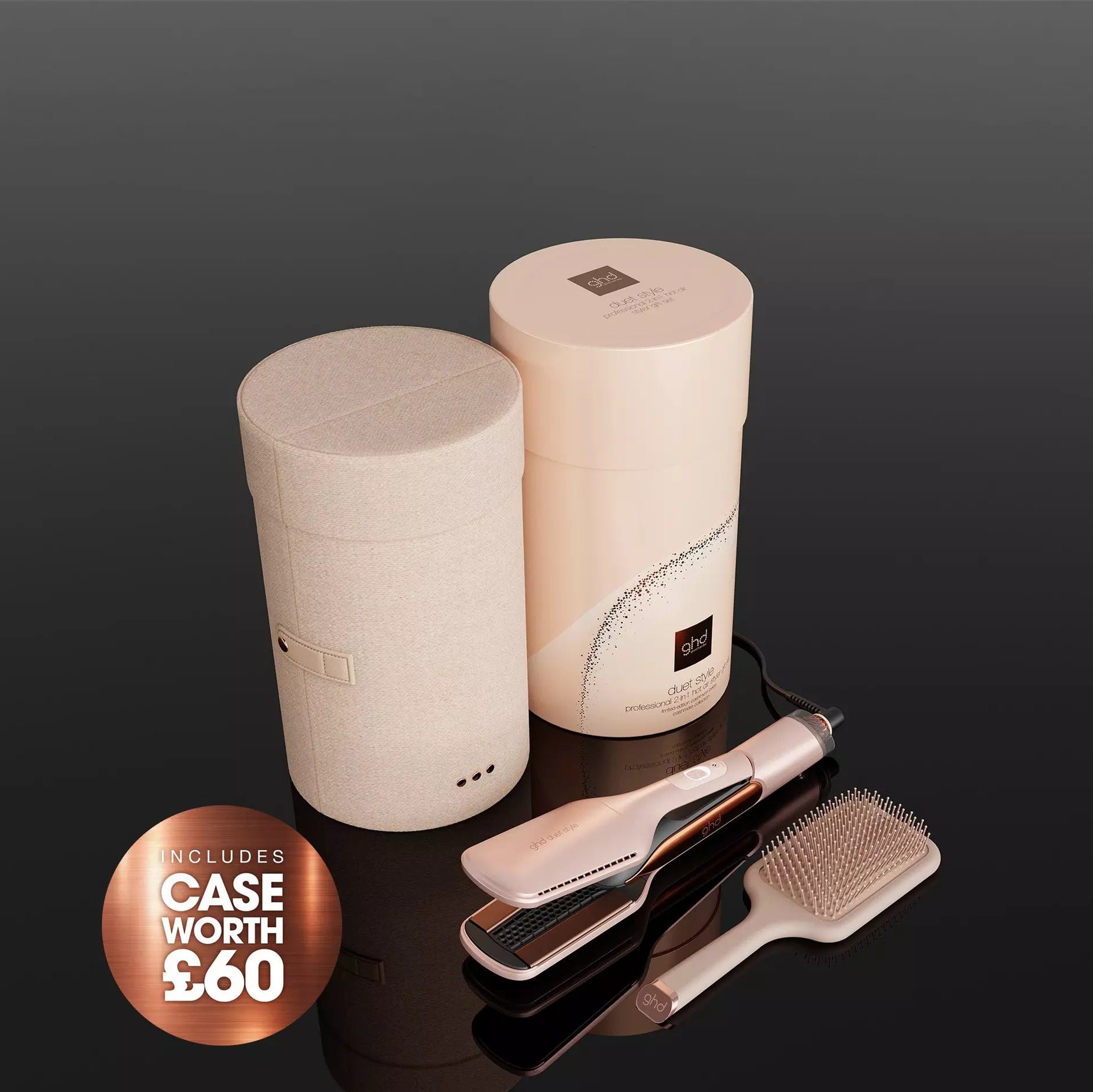 ghd Duet 2-In-1 Hot Air Styler Festive Gift Set In Cashmere Beige