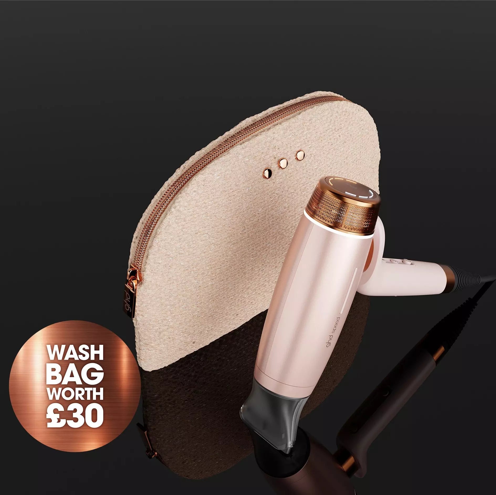 ghd Speed Ionic Hair Dryer Festive Gift Set In Cashmere Beige
