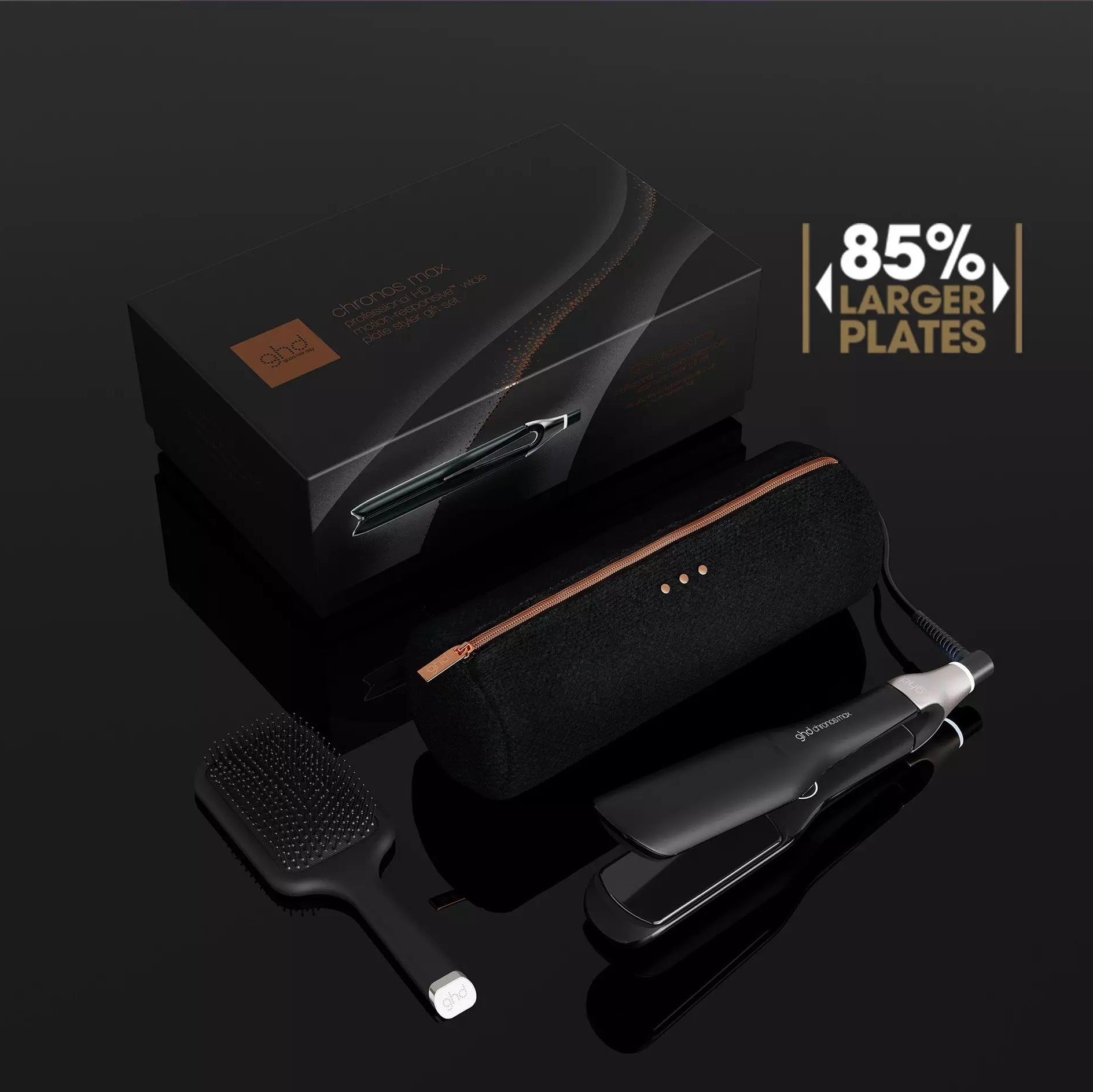 ghd Chronos Max Best Wide Plate Hair Straightener Festive Gift Set