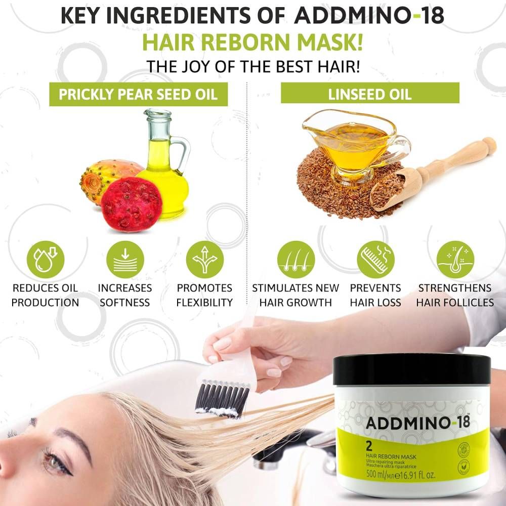 Addmino-18 Add-Plex 2 Hair Reborn Mask 500ml