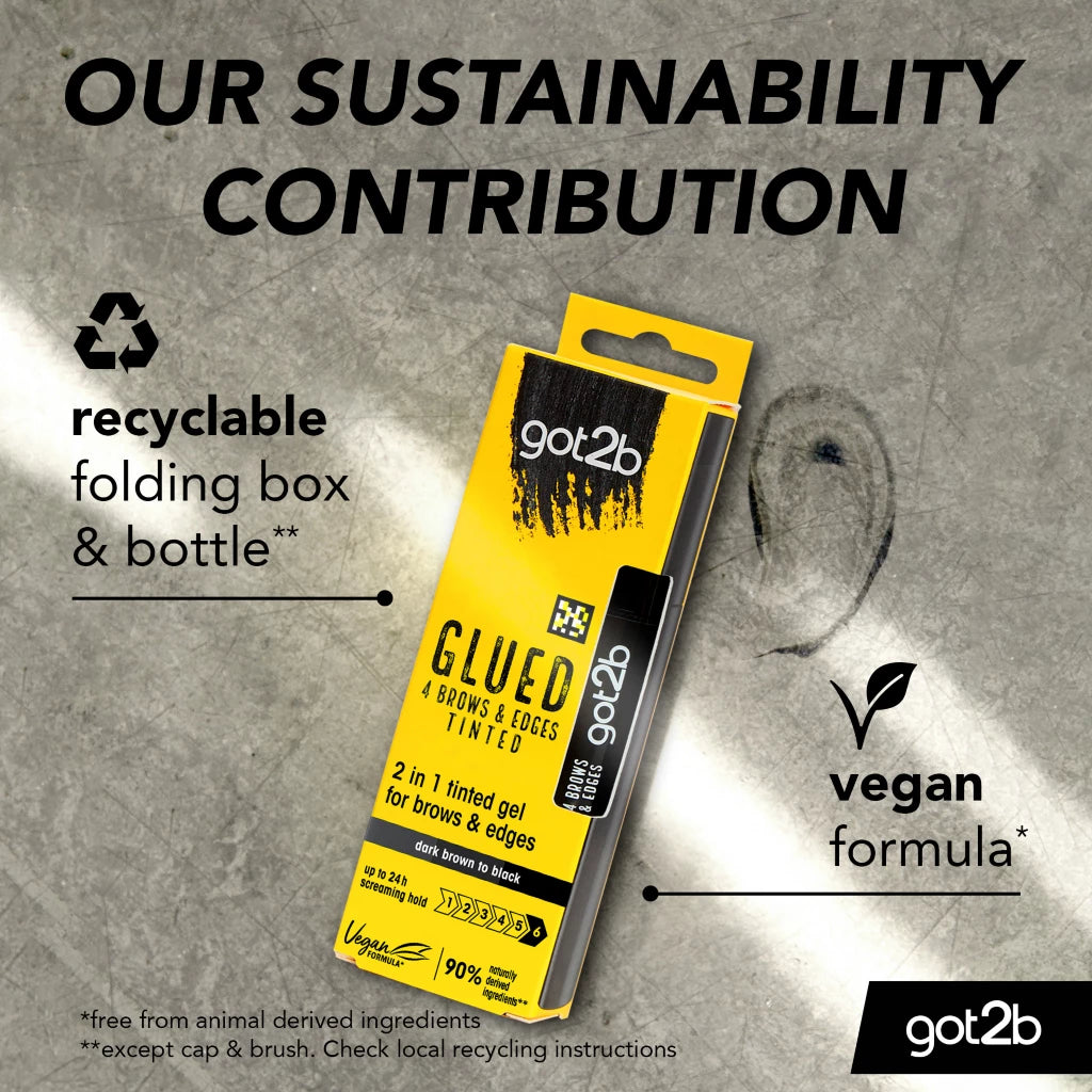 Schwarzkopf GOT2B Glued 4 Brows & Edges Tinted Black feature