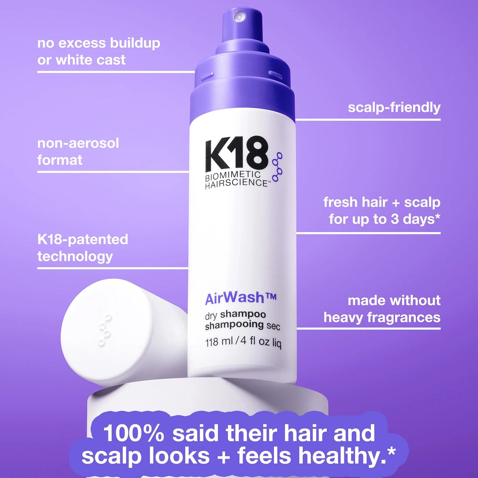 K18 AirWash Dry Shampoo 118ml