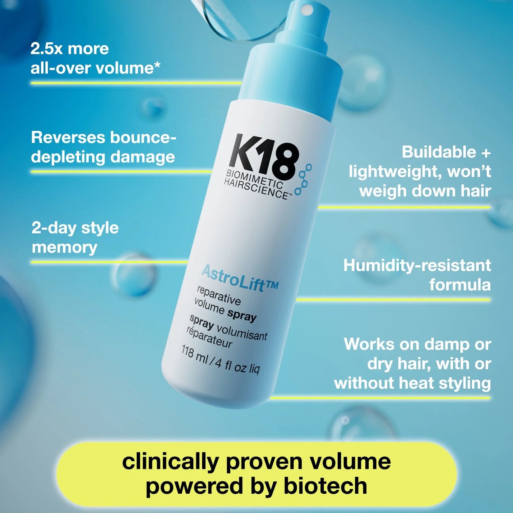 K18 Astrolift Volume Spray 118ml