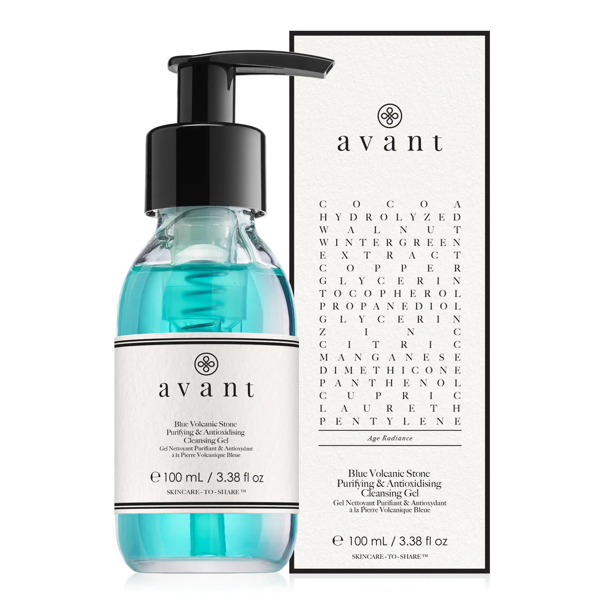 Avant Skincare Blue Volcanic Stone Purifying & Antioxidising Cleansing Gel 100ml