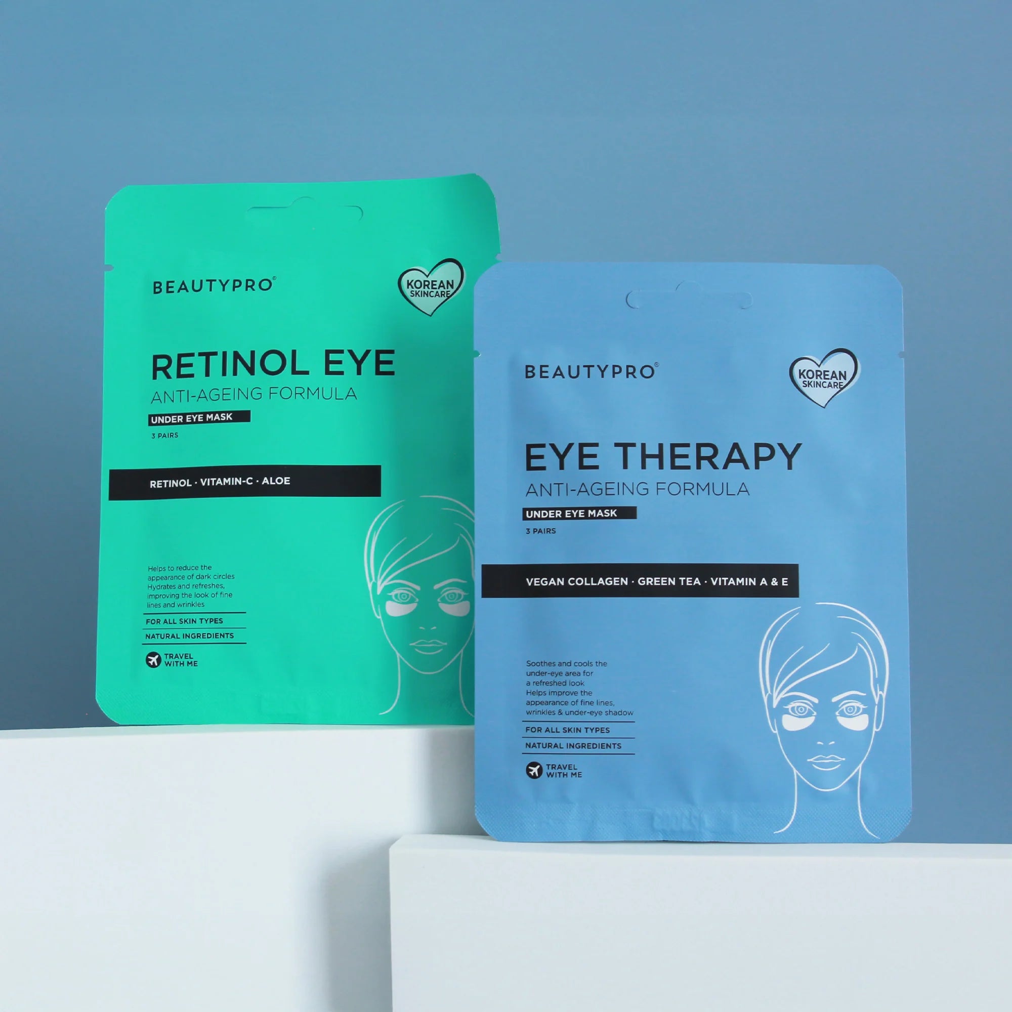 BEAUTYPRO Collagen & Retinol AM/PM Eye Rountine