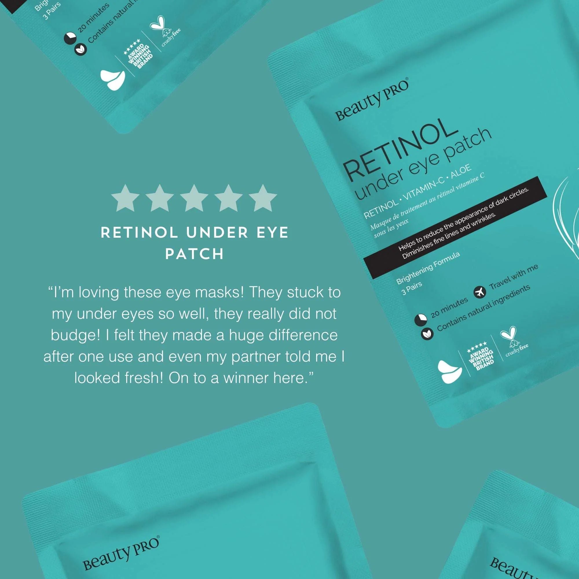 BEAUTYPRO Retinol Under Eye Mask (Pack of 3) review 