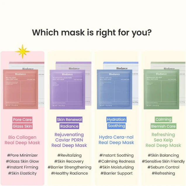 Biodance Collagen Real Deep Mask Pack 4 x 34g
