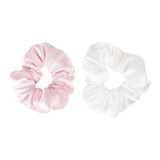Brushworks Large Cloud Scrunchies - Pink & White (2 Pack)