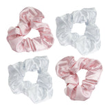 Brushworks Satin Scrunchies - Pink & White