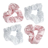 Brushworks Satin Scrunchies - Pink & White