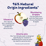 Childs Farm Hair & Body Wash Blackberry & Apple 250ml HWS Beauty ingredients
