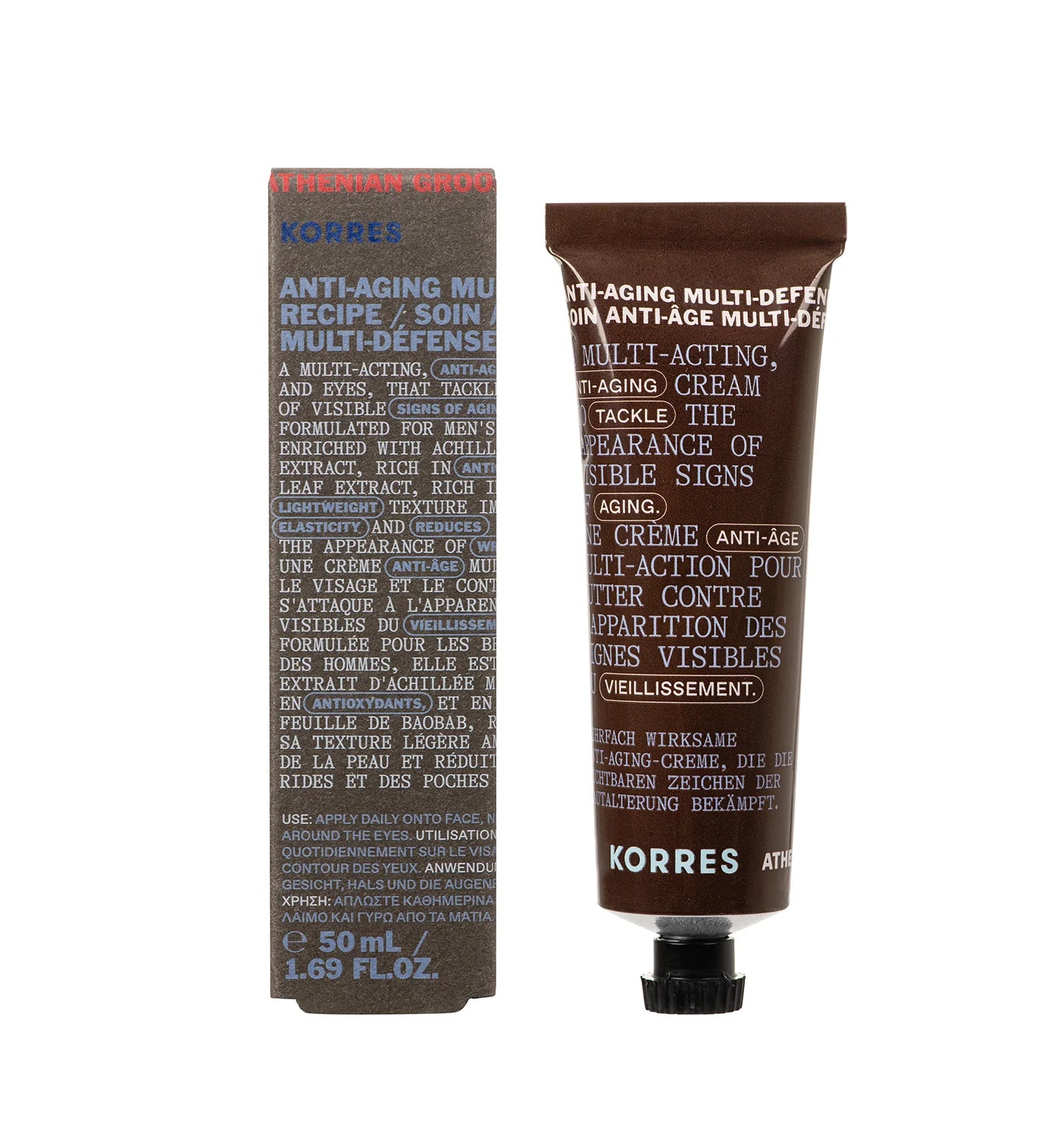 Korres Athenian Grooming Anti-Aging Multi-Defender Face & Eyes Cream for Men 50ml
