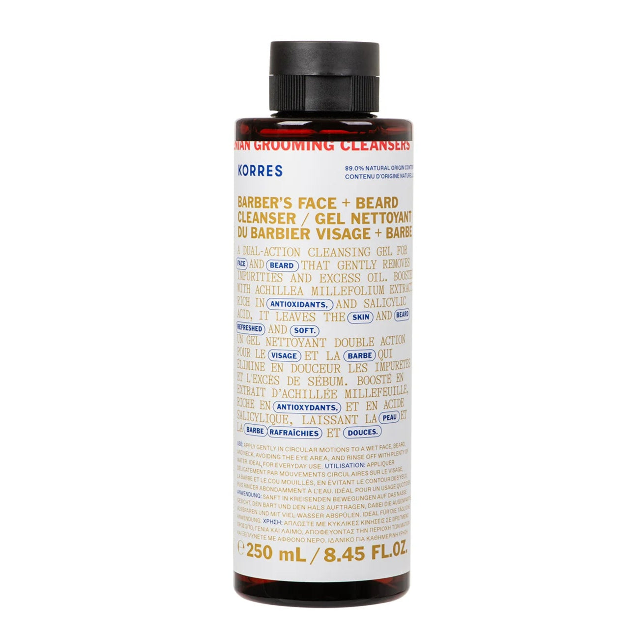 Korres Athenian Grooming Barber's Face + Beard Cleanser 250ml