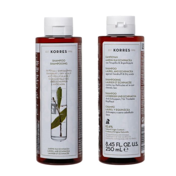 Korres Laurel & Echinacea Shampoo 250ml (1+1)