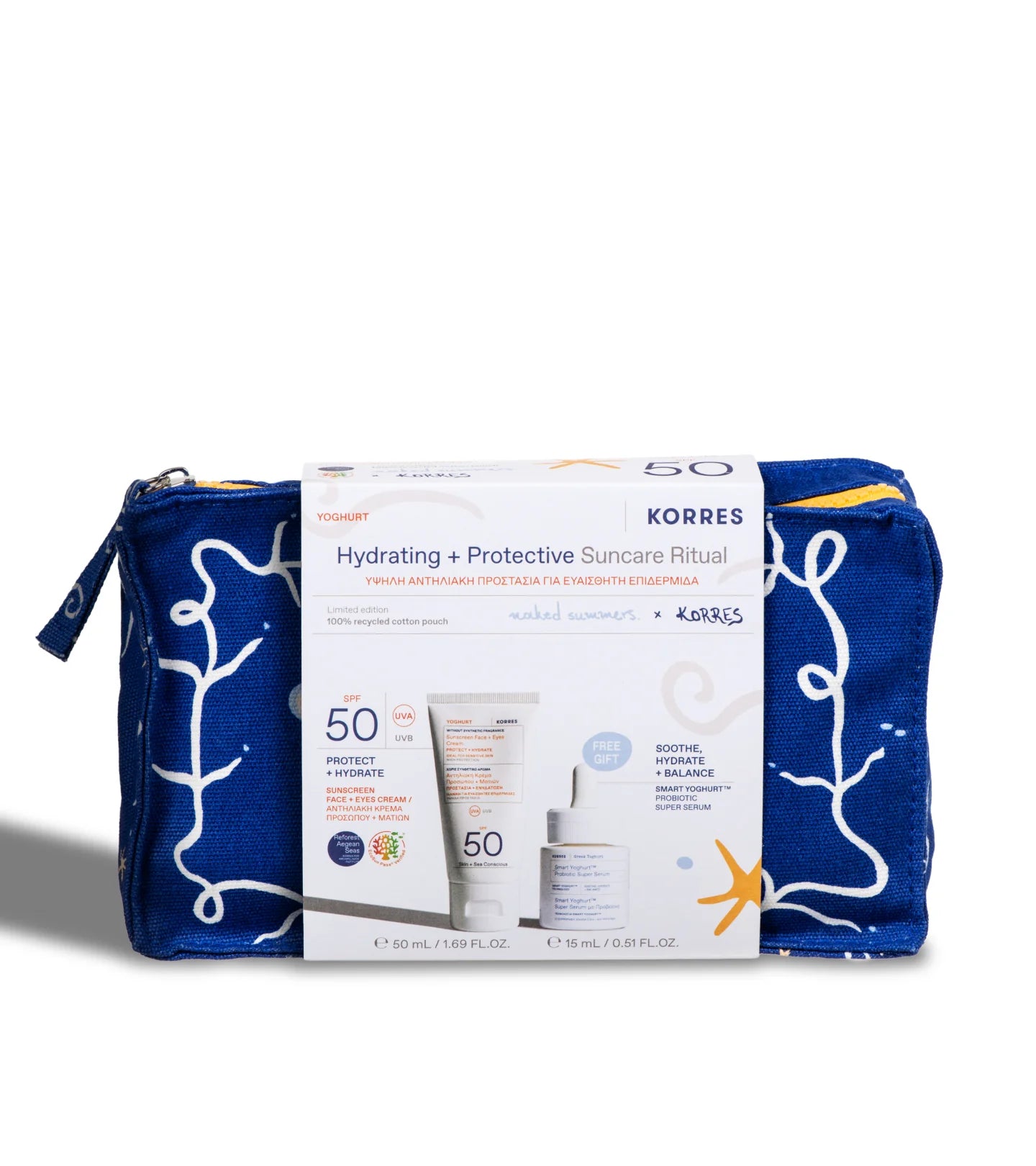 Korres Yoghurt Face + Eyes SPF50 - Hydrating Suncare Ritual