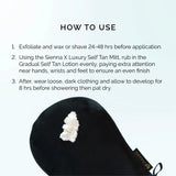 Sienna Gradual Untinted Self Tan Lotion 200ml how to use