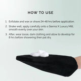 Sienna X Dark Self Tan Clear Water Mousse 190ml How to use