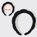 Kitsch Recycled Fabric Puffy Headband 1pc- Black