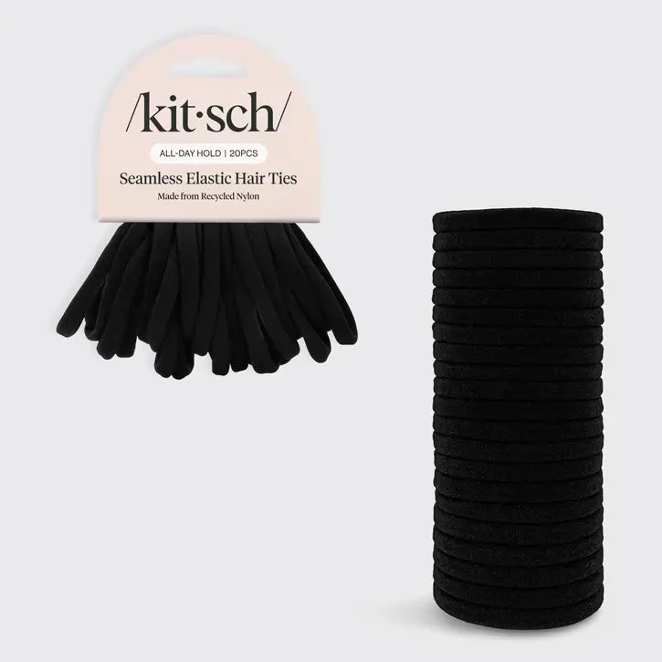 Kitsch Eco-Friendly Nylon Elastics 20pc Set - Black