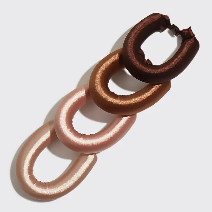 Kitsch Satin Jumbo Flexi Rods 4pc Set- Rosewood