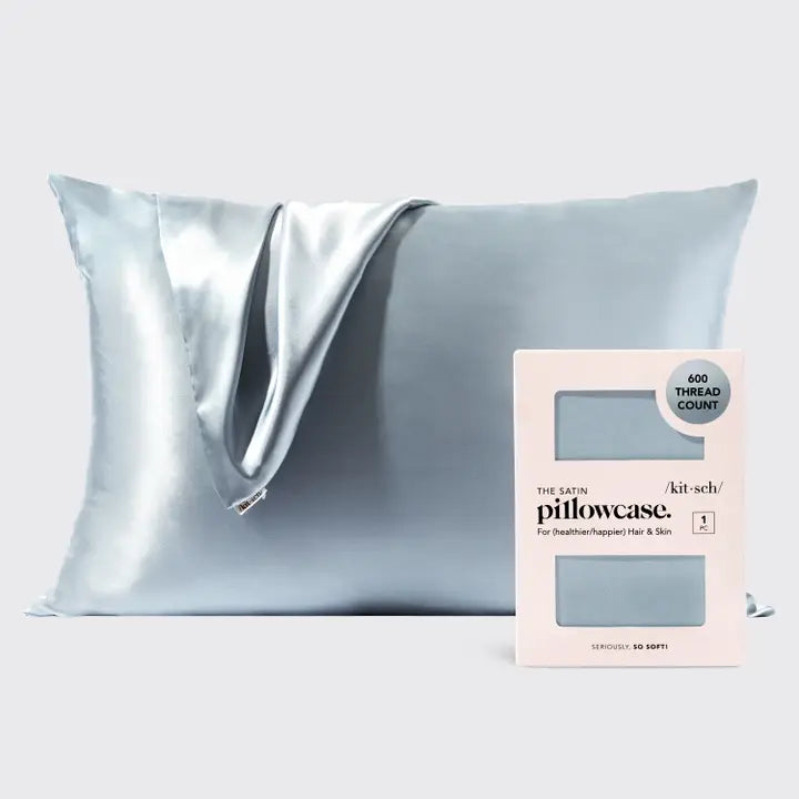 Kitsch Satin Pillowcase Standard - Haze Blue