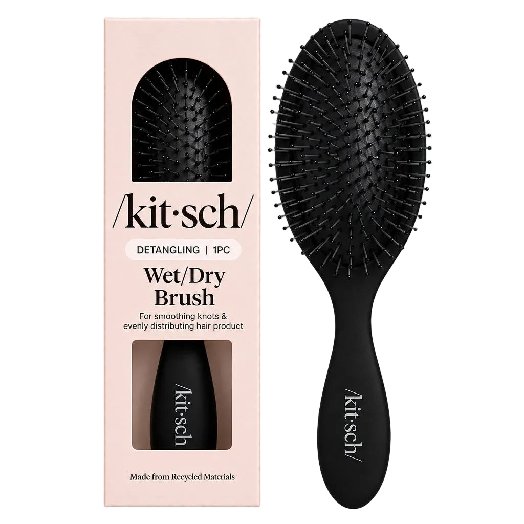 Kitsch Recycled Plastic Wet/Dry Brush- Black
