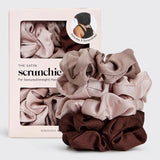 Kitsch Satin Sleep Scrunchies 5pc - Cameo