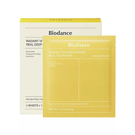 Biodance Radiant Vita Niacinamide Real Deep Mask (4 Pack)