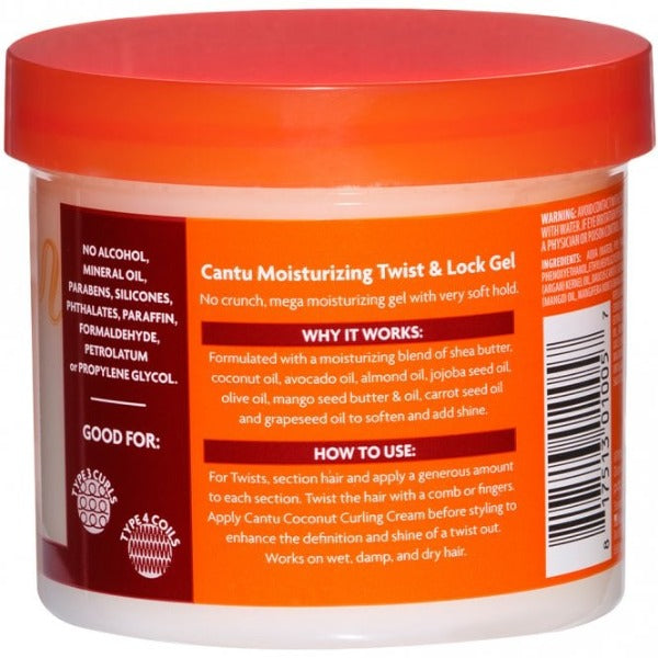 Gel Hydratant Cantu Twist & Lock – Pour Définir Et Verrouiller Les Boucles, 0,37 Unité