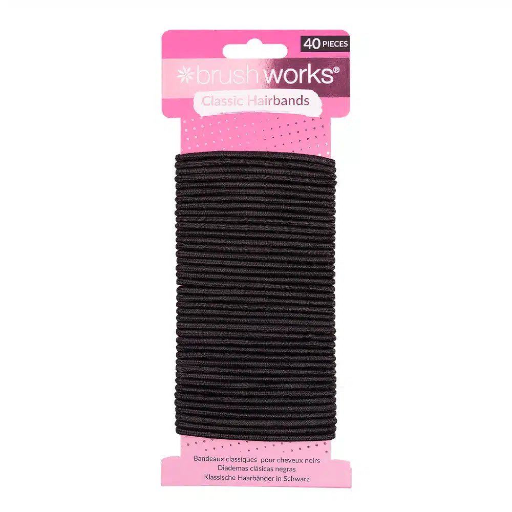 Brushworks Classic Hairbands 40 pack