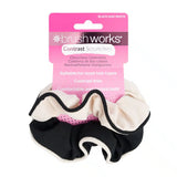 Brushworks Contrast Scrunchies Black and White